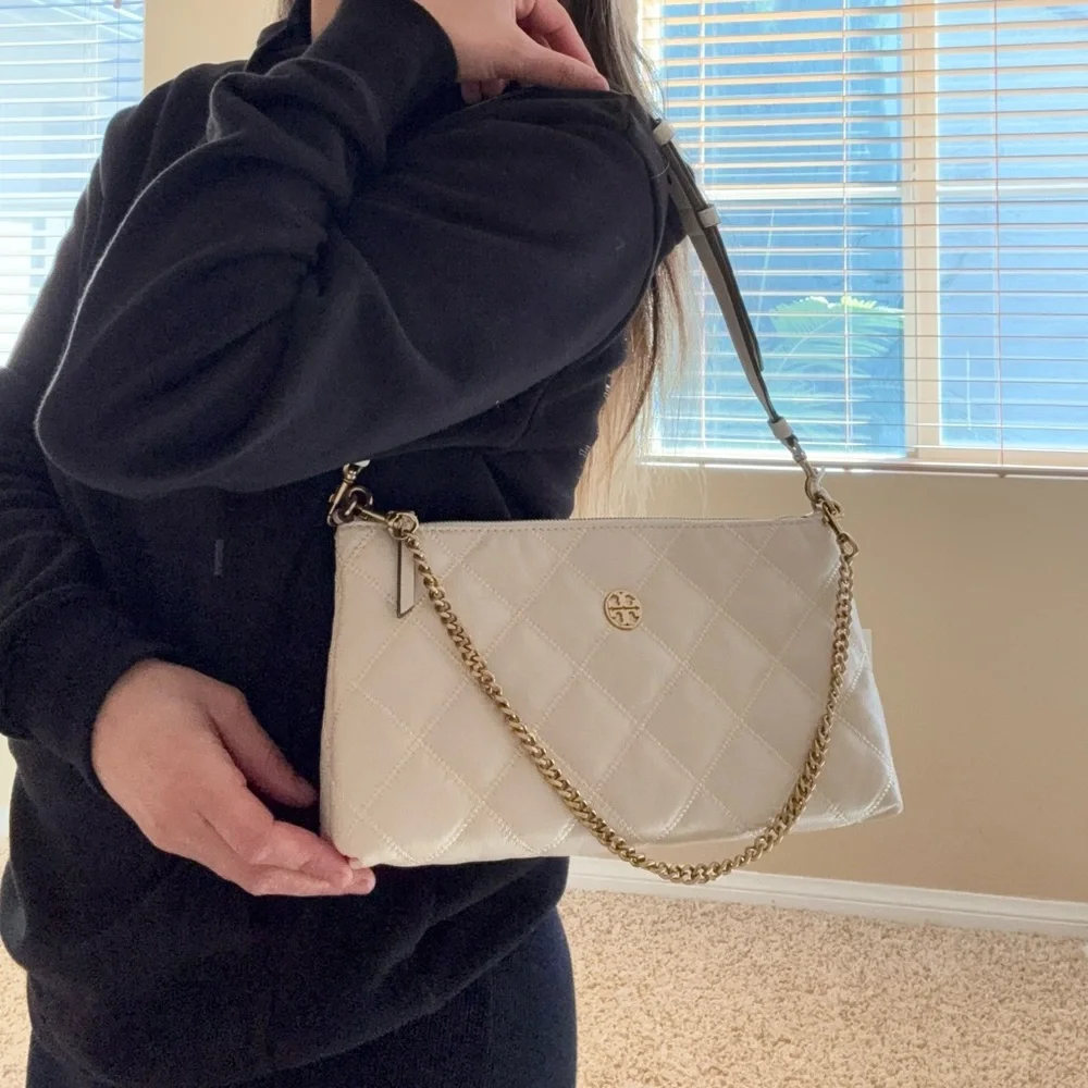 NWE, Tory Burch willa zip Cream Women's shoulder Bag brie